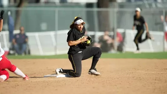 Shayna Kimbrough in game two against Northridge at the 49er Softball complex, Wed., April 17, 2013.