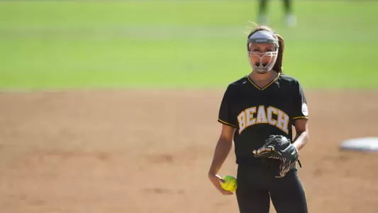 Amanda Hansen in game two against Northridge at the 49er Softball complex, Wed., April 17, 2013.