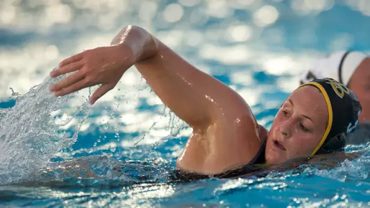 Melissa Matheson in the Big West Conference Women's Water Polo match against UC Irvine at the 49er Campus Pool, Long Beach, Calif., Thursday, April 18, 2013.