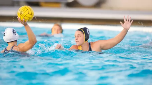 Kayla Robert in the Big West Conference Women's Water Polo match against UC Irvine at the 49er Campus Pool, Long Beach, Calif., Thursday, April 18, 2013.