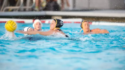 Chelsea Parks in the Big West Conference Women's Water Polo match against UC Irvine at the 49er Campus Pool, Long Beach, Calif., Thursday, April 18, 2013.