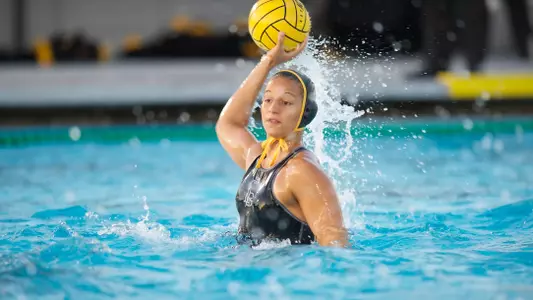 Christina Kotsia in the Big West Conference Women's Water Polo match against UC Irvine at the 49er Campus Pool, Long Beach, Calif., Thursday, April 18, 2013.