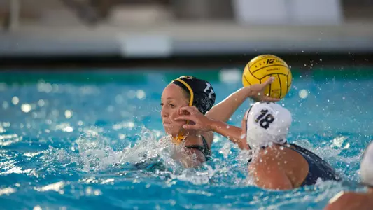 Coriann Snyder in the Big West Conference Women's Water Polo match against UC Irvine at the 49er Campus Pool, Long Beach, Calif., Thursday, April 18, 2013.