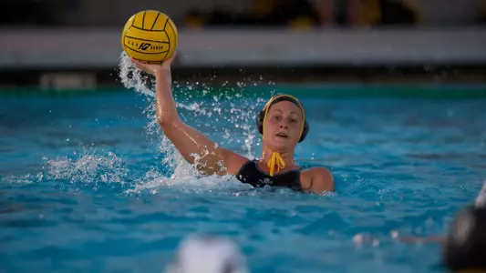 Chelsea Parks in the Big West Conference Women's Water Polo match against UC Irvine at the 49er Campus Pool, Long Beach, Calif., Thursday, April 18, 2013.