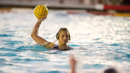 Christina Kotsia in the Big West Conference Women's Water Polo match against UC Irvine at the 49er Campus Pool, Long Beach, Calif., Thursday, April 18, 2013.