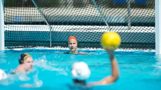 Kelly Ringel in the Big West Women's Water Polo Championship Tournament match against Cal State Northridge on Friday at the Anteater Aquatics Complex in Irvine, Calif.
