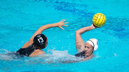 Coriann Snyder in the Big West Tournament third place match against San Diego State at the Anteater Aquatics Complex, Irvine, Calif., Sunday, April 28, 2013