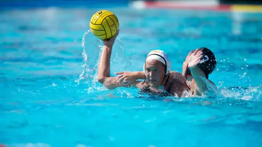 Coriann Snyder in the Big West Tournament third place match against San Diego State at the Anteater Aquatics Complex, Irvine, Calif., Sunday, April 28, 2013