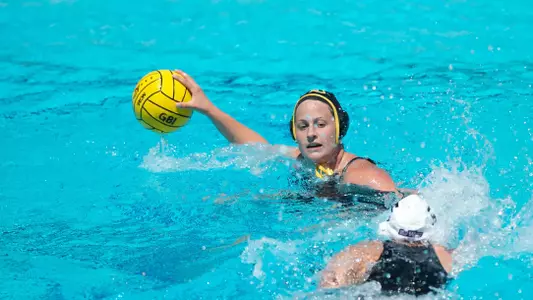 Chelsea Parks in the Big West Tournament match against Northridge at the Anteater Aquatics Complex, Irvine, Calif., Friday, April 26, 2013.