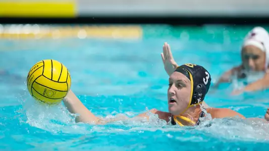 Melissa Matheson in the Big West Conference match against Cal State Northridge Saturday, April 6, 2013, at the Campus Pool in Long Beach, Calif.