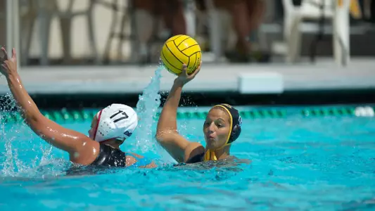Christina Kotsia in the Big West Conference match against Cal State Northridge Saturday, April 6, 2013, at the Campus Pool in Long Beach, Calif.