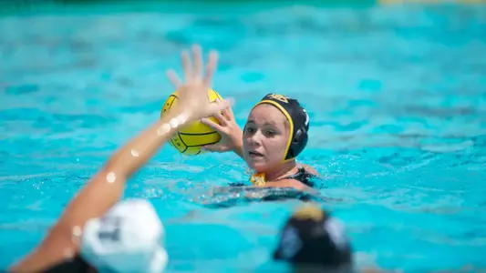 Justine Morgan in the Big West Conference match against Cal State Northridge Saturday, April 6, 2013, at the Campus Pool in Long Beach, Calif.