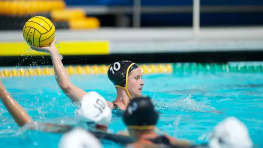 Chelsea Parks in the Big West Conference match against Cal State Northridge Saturday, April 6, 2013, at the Campus Pool in Long Beach, Calif.