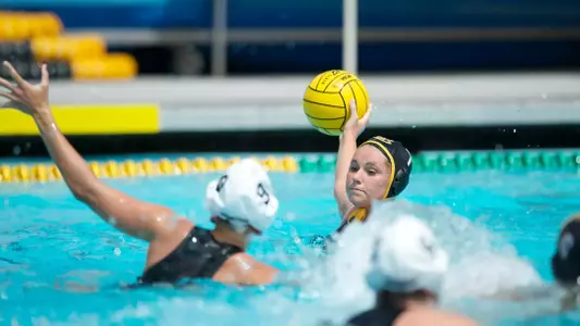 Justine Morgan in the Big West Conference match against Cal State Northridge Saturday, April 6, 2013, at the Campus Pool in Long Beach, Calif.