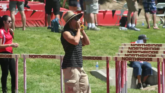 Assistant distance coach Jeff Paneda