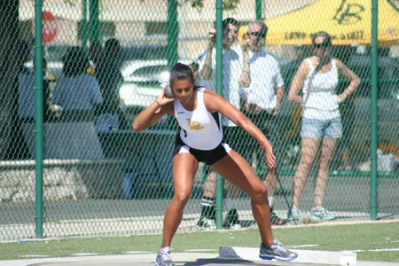 Junior Taylor Jackson is in third place after four events of the heptathlon at the Big West Championships.