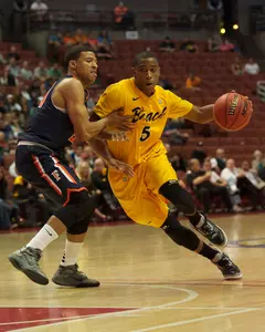First-Team All-Big West honoree Mike Caffey returns for his junior season to lead the 49ers into the 2013-14 campaign.