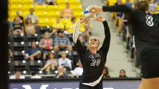 Erin Juley led the team to .373 hitting, making eight digs and finishing with 35 assists in the match.