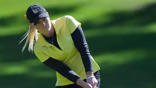 Ashley Greer is tied for 21st place at 11-over after 36-holes at the Minnesota Invitational.  (Photo by Cameron Fujimoto/LBSU)