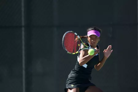 Freshmen Maeva Razakasoa is riding a three-match winning streak in both singles and doubles as she and the 49ers head to Hawai'i for the first dual matches of the season.