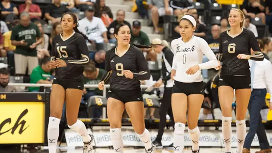 The team celebrates the win.