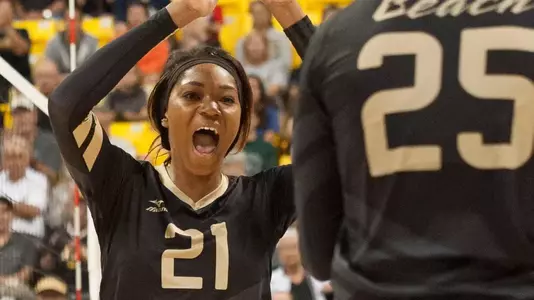 Okpala had seven blocks and 11 kills.