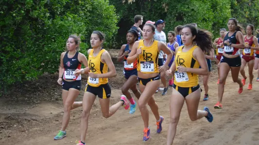 Freshman Alexandra Lathos was the top runner for the 49er women at the Highlander Invitational on Saturday.  (Photo by Andy Sythe/LBSU)