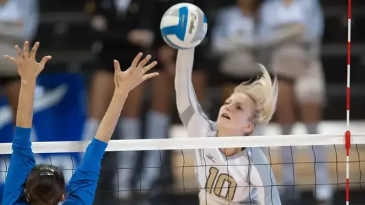 Freshman Anete Brinke had eight kills.