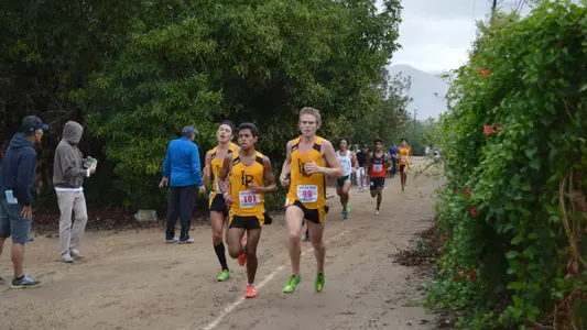 Kevin Ramirez, Emilio Nunez and Tim Bergstrom at the Big West Conference Championships in Riverside.  (Photo by Andy Sythe)