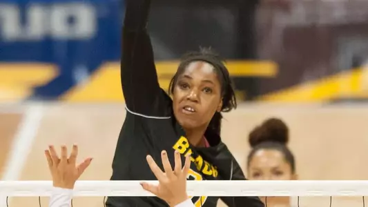 Chisom Okpala ranks second in the Big West with a .422 hitting percentage in conference matches.