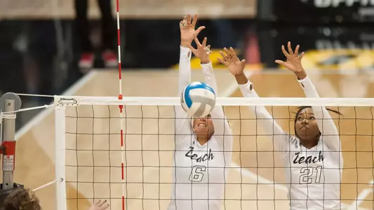 Bre Mackie and Chisom Okpala led the blocking effort on Senior Night.