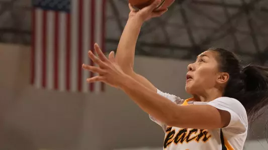 Senior Hallie Meneses was 3-for-6 from 3-point range and finished with a season-high 16 points in a 71-63 win over LIU.<br><i>(Photo by John Fajardo)</i>