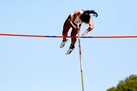 Kayla Kamaka cleared a lifetime-best 12-06.5 to tie for fourth in the pole vault at the Mountain T's Invitational.