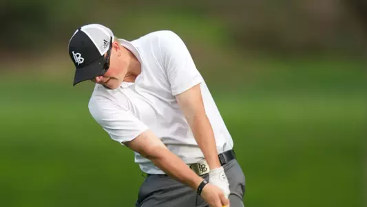 JJ Holen is tied for 10th after 36-holes at the 18th Del Walker Intercollegiate Golf Classic in Long Beach. (Photos by John Fajardo/LBSU)