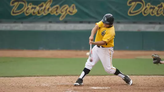 Ino Patron hit one of the Dirtbags' four triples and drove in three runs.