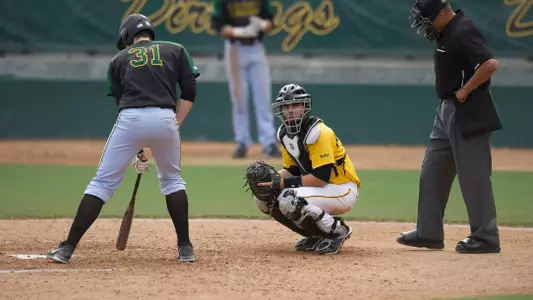 Alex Bishop threw out a runner trying to swipe second and delivered a game-tying double.