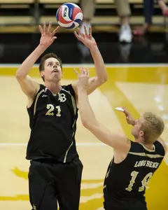 The 49ers will start their quest for the MPSF Tournament title with a quarterfinal match at No. 2 Pepperdine on Saturday.<br><i>(Photo by John Fajardo)</i>