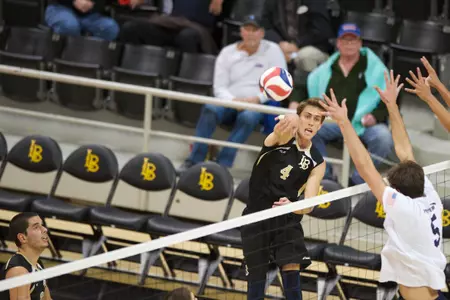 Senior Taylor Crabb had a match-high 20 kills in an MPSF quarterfinal match at No. 2 Pepperdine.