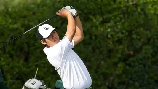 Sophomore Kevin Lee was the top player for the 49ers in the first round of the Big West Conference Men's Golf Championship. (Photo by John Fajardo/LBSU)