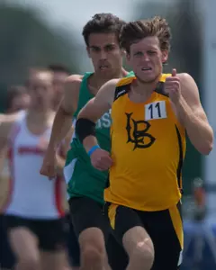 Chris Low ranks third in the West Region in the 800m (1:48.3).