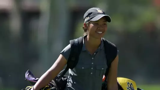 Senior Rochelle Chan came back from a seven-shot deficit to finish just two strokes behind first at The Gold Rush presented by Farmers insurance.  (Photo by John Fajardo/LBSU)