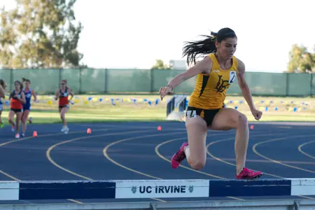 Senior Kylee Martin won the steeplechase in a lifetime-best 11:03.62.