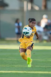 Sophomore Mimi Rangel accounted for LBSU's goal in the 29th minute of a 1-1 tie against Wake Forest.<br><i>(Photo by John Fajardo)</i>