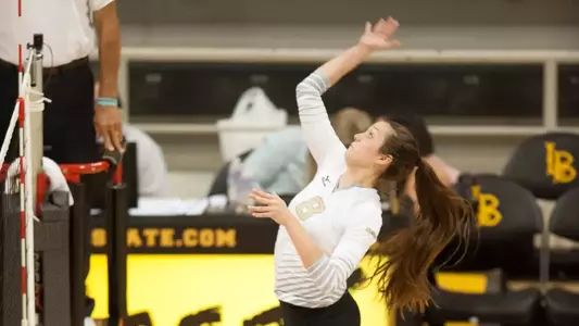 Mykah Wilson made a team-high 16 digs and had six kills on .417 hitting in the loss.