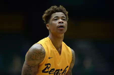 Dec 3, 2015; Fort Collins, CO, USA; Long Beach State 49ers guard Nick Faust (2) at the free throw line. Credit: Ron Chenoy-USA TODAY Sports
