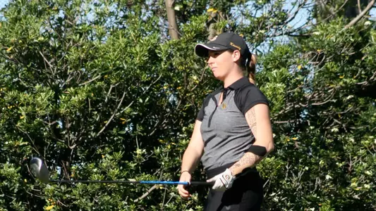 Kassidy Teare recorded her second consecutive top-10 finish, tying for seventh place at the UC Irvine Invitational presented by Kia.  (Photos by Cameron Fujimoto/LBSU)