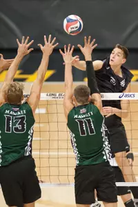 Junior Dan Glamack had 11 kills and five blocks in a 3-0 loss to No. 6 Hawai'i on Saturday.