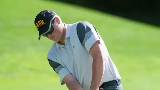 Senior JJ Holen was the top player for the 49ers after two rounds of play at the Desert Shootout.  (Photos by John Fajardo/LBSU)