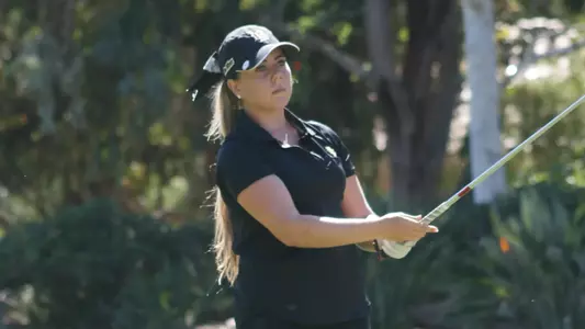 Savannah Knox went 3-1 at the SDSU Farms Invitational match play.  (Photo by Cameron Fujimoto/LBSU)