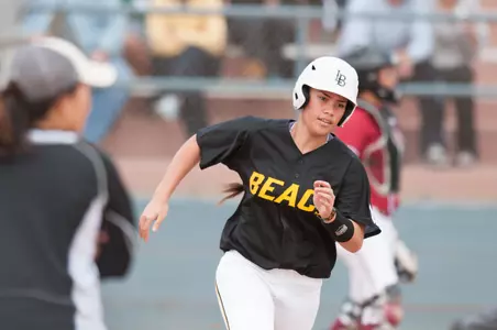 Darian Tautalafua tied a Long Beach State record with her 30th career home run.